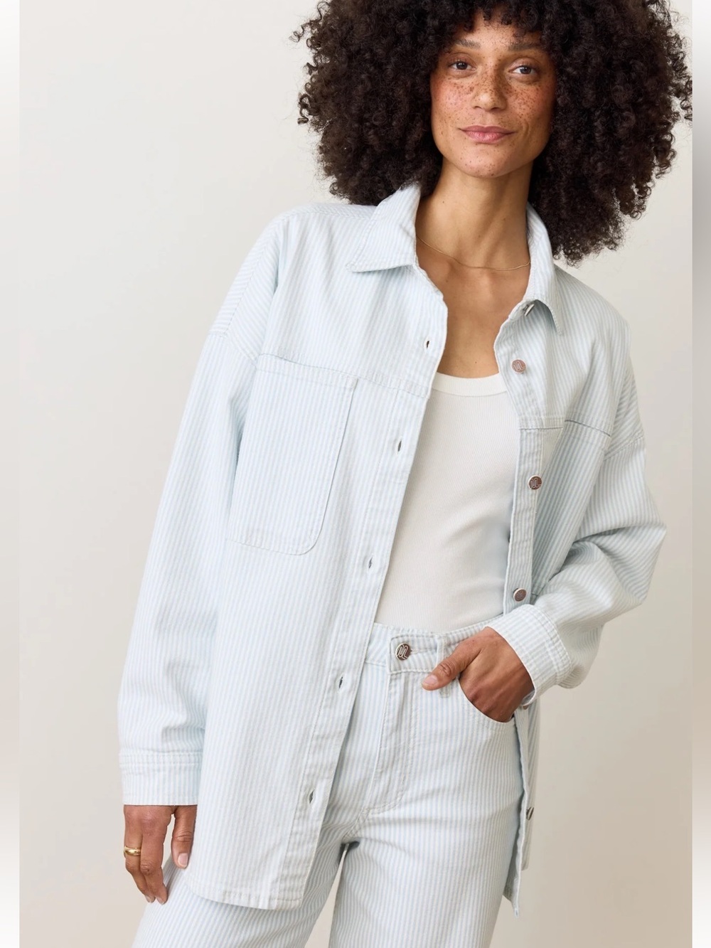 Marine Layer Molly Oversized Denim Shirt Jacket